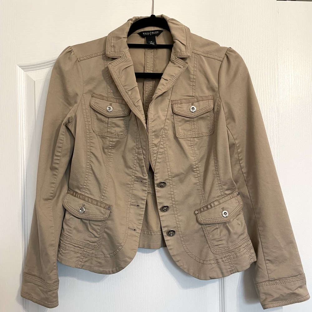 WHBM Tan light jacket Size 6